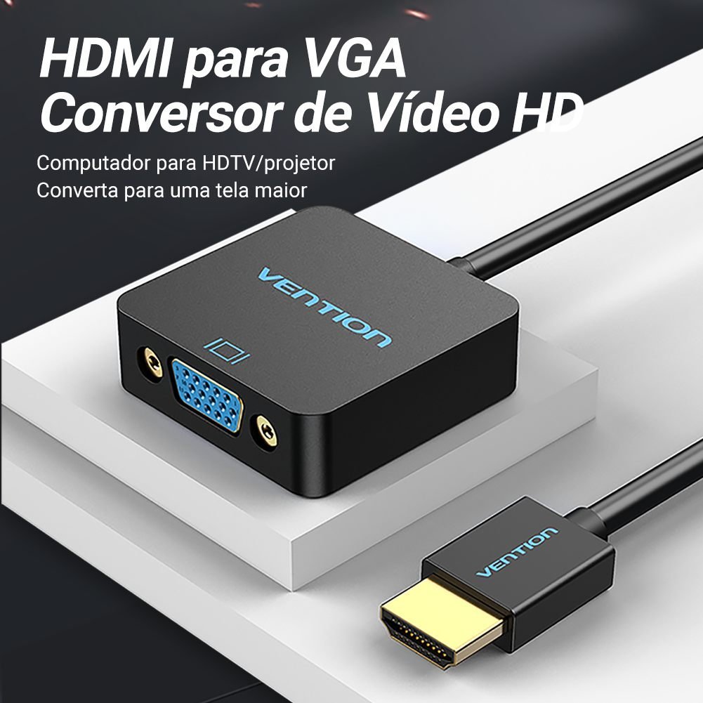 Cabo Conversor Adaptador HDMI para VGA 1080p 60Hz - Vention - Imagem 2