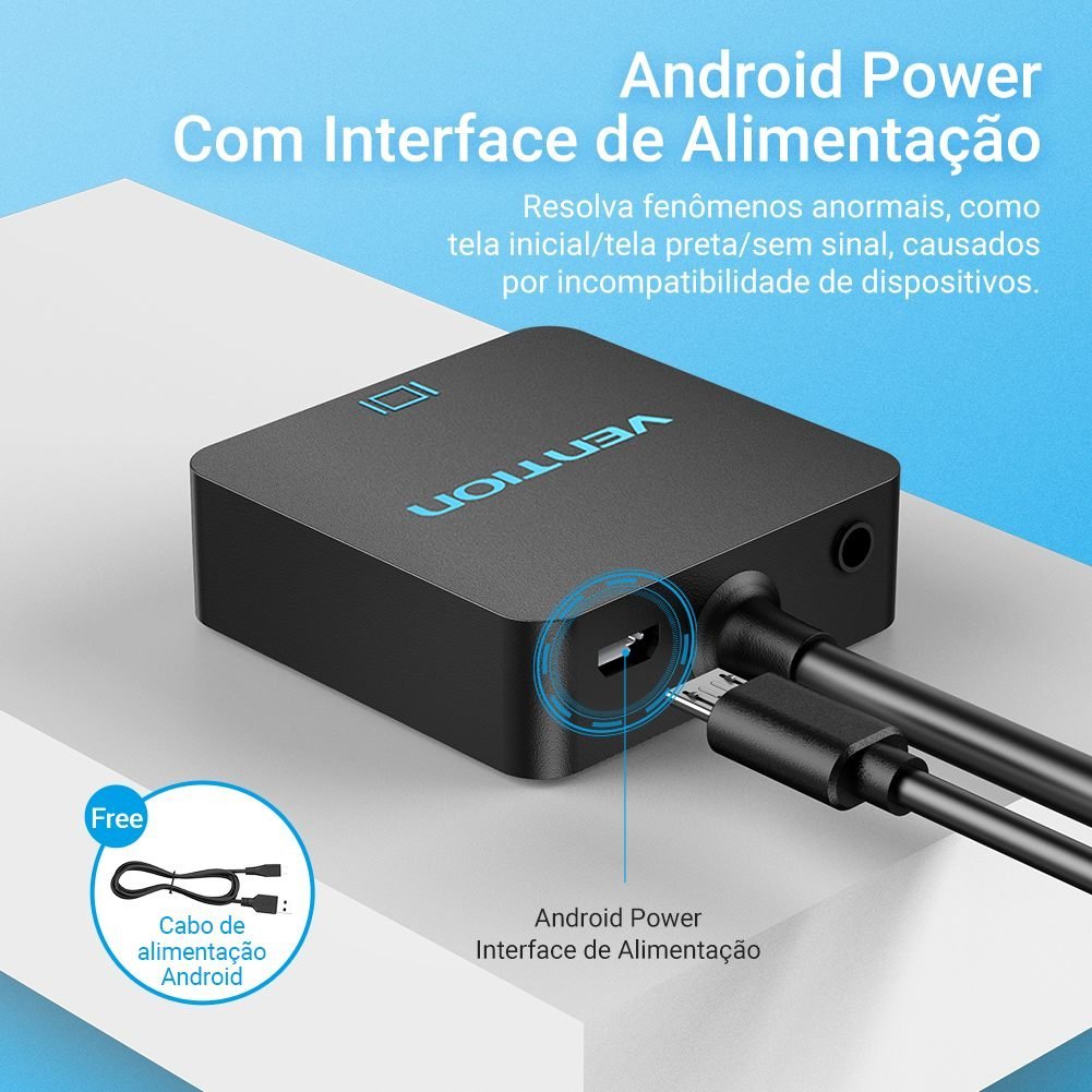 Cabo Conversor Adaptador HDMI para VGA 1080p 60Hz ACR - Vention - Imagem 4