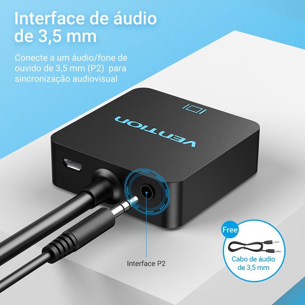 Cabo Conversor Adaptador HDMI para VGA 1080p 60Hz ACR - Vention - Imagem 5
