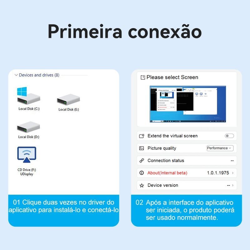 Adaptador de Vídeo HDMI Via USB / USB-C2 em 1 1080p - Vention - Imagem 3