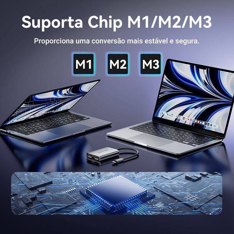 Adaptador Multiplicador Sinal USB-C para 2x HDMI 4K - Vention - Imagem 6