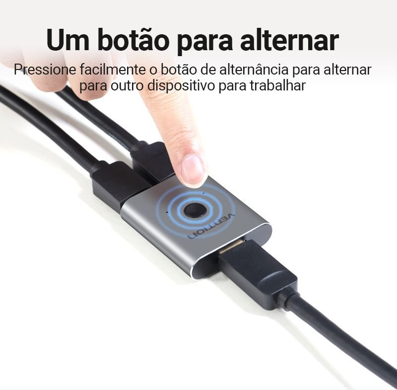 Divisor de Sinal HDMI com Switch 2x1 Áudio Vídeo UHD 4K 60Hz - Vention - Imagem 6