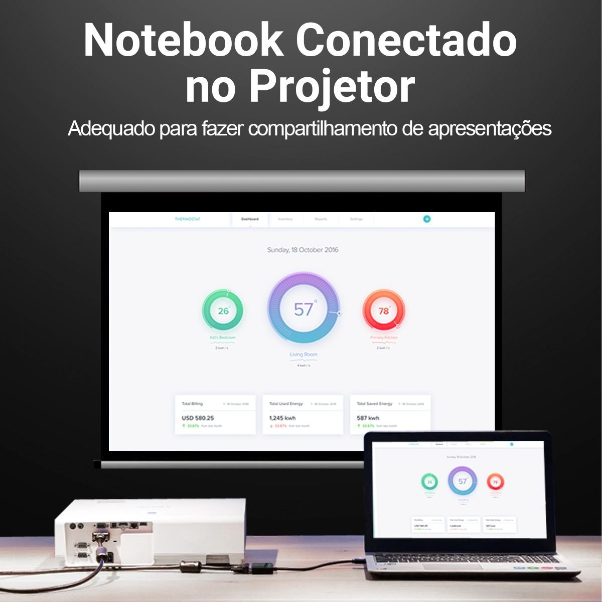 Cabo Conversor Adaptador Micro HDMI x VGA 1080p - Vention - Imagem 5