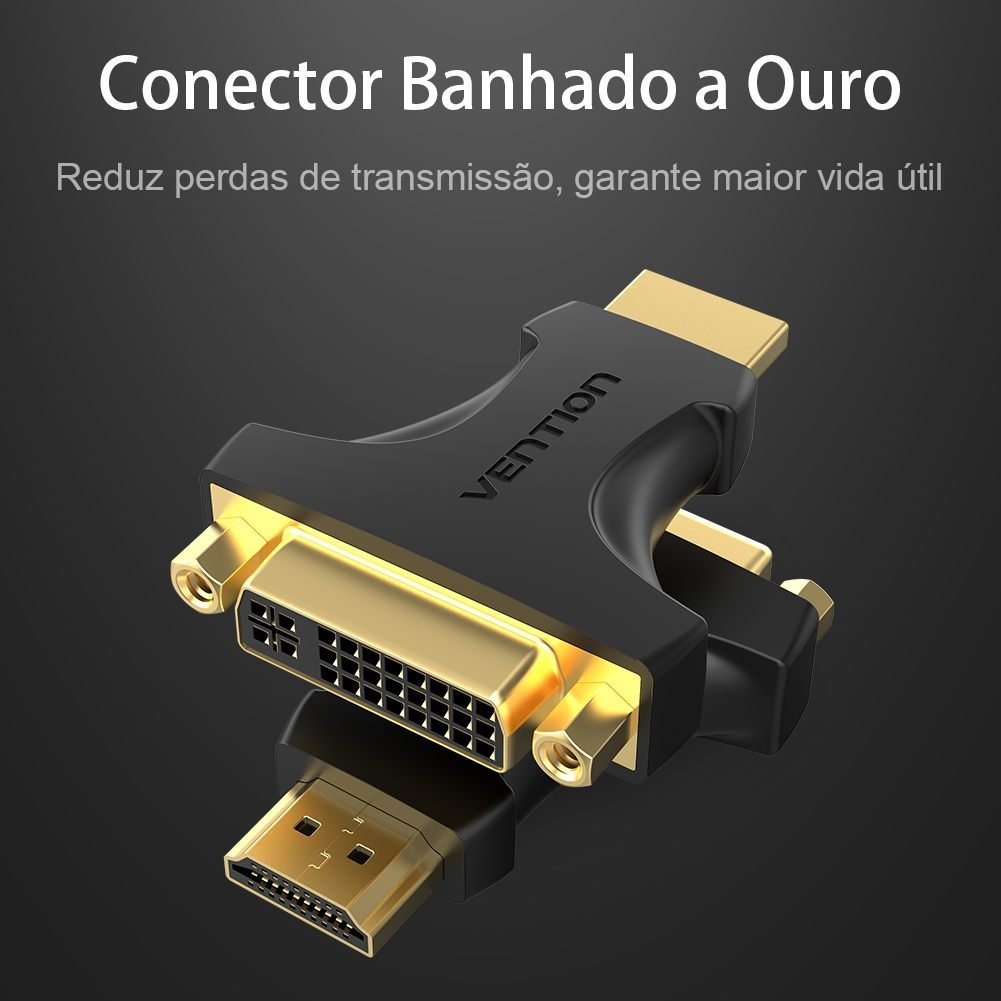 Plug Adaptador HDMI para DVI Monitor Notebook 1080p - Vention - Imagem 3