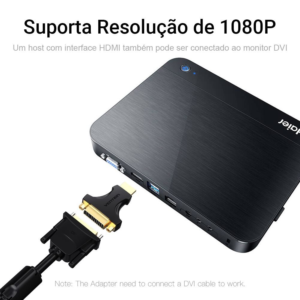 Plug Adaptador HDMI para DVI Monitor Notebook 1080p - Vention - Imagem 5