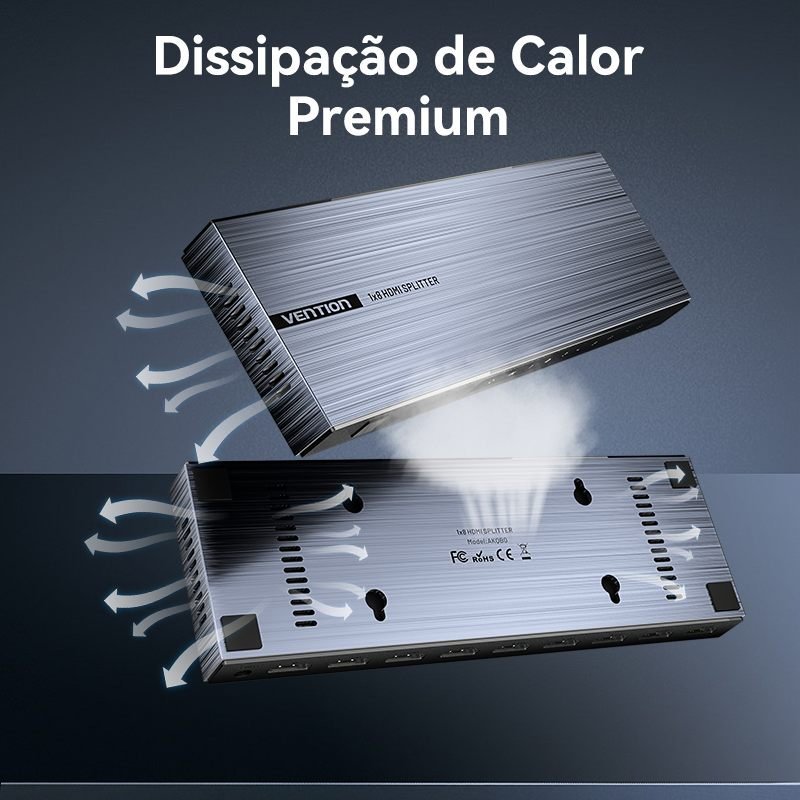 Splitter HDMI 1x8 Saídas 4K Amplificador com fonte - Vention - Imagem 5