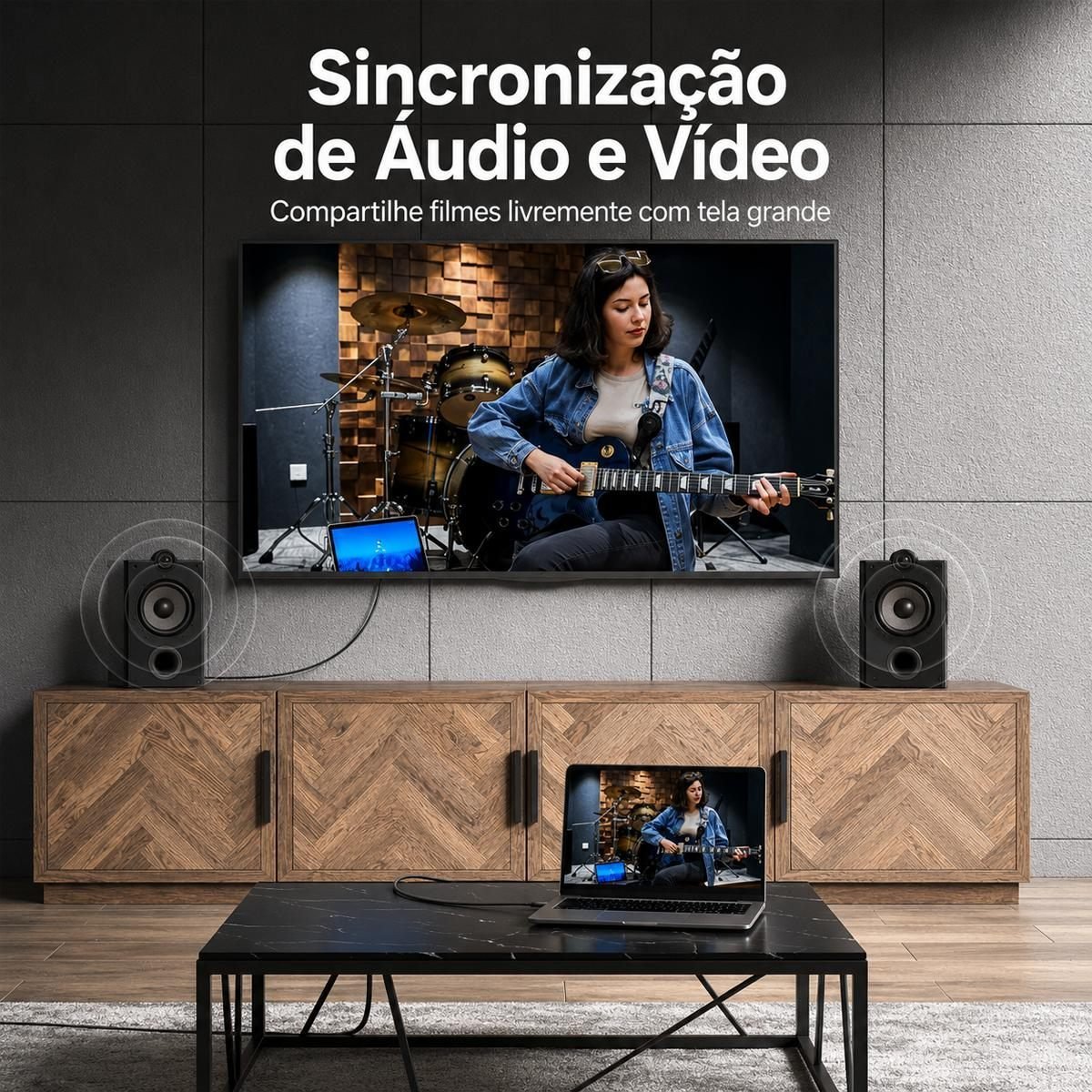 Cabo Slim HDMI 2.0 Fullhd 4K para TV Monitor - Vention - Imagem 4