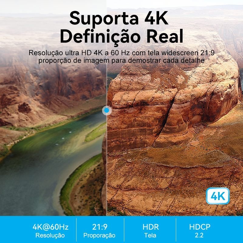 Cabo HDMI 2.0 4K TVs DVD Game Alta Resolução - Vention - Imagem 3