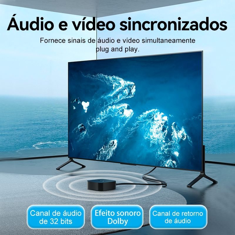 Cabo HDMI 2.0 4K TVs DVD Game Alta Resolução - Vention - Imagem 7