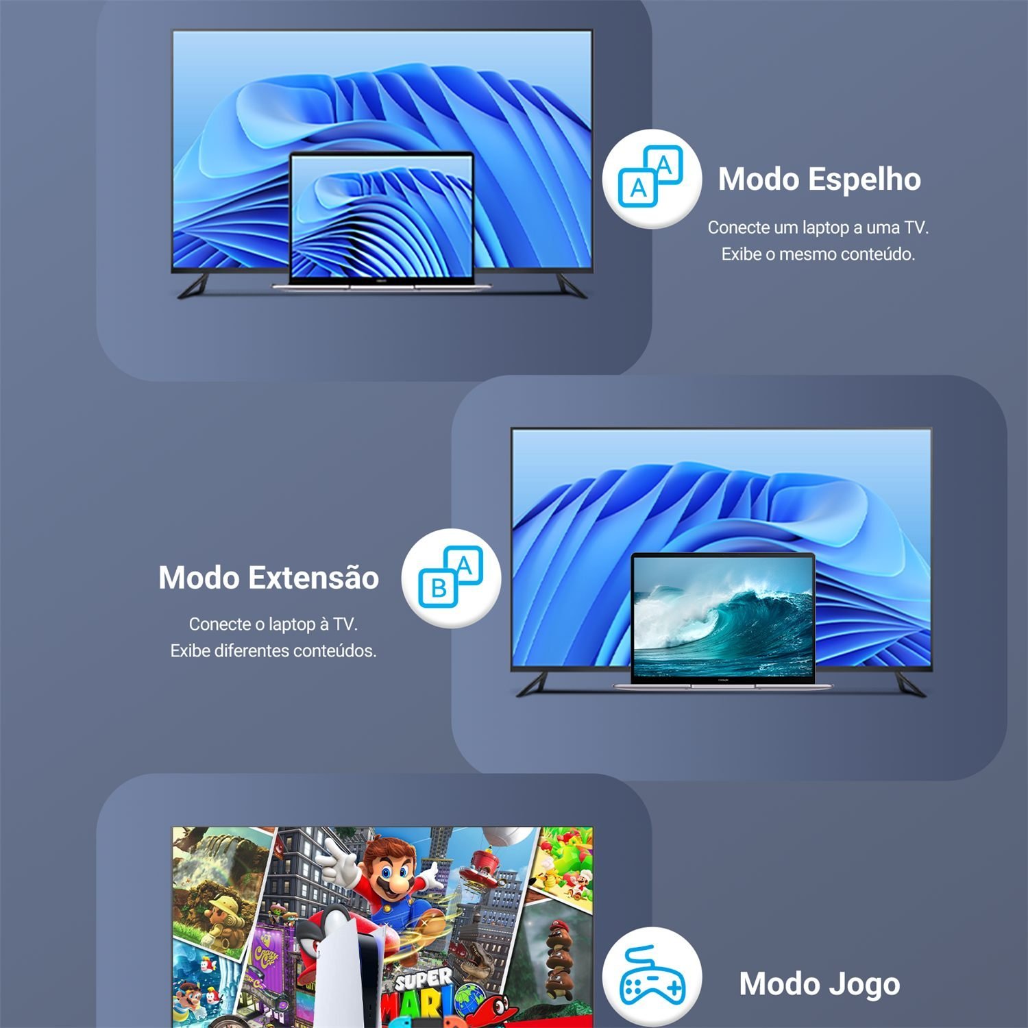 Cabo HDMI 2.0 4K TVs DVD Game Alta Resolução 4K@60Hz - Vention - Imagem 5