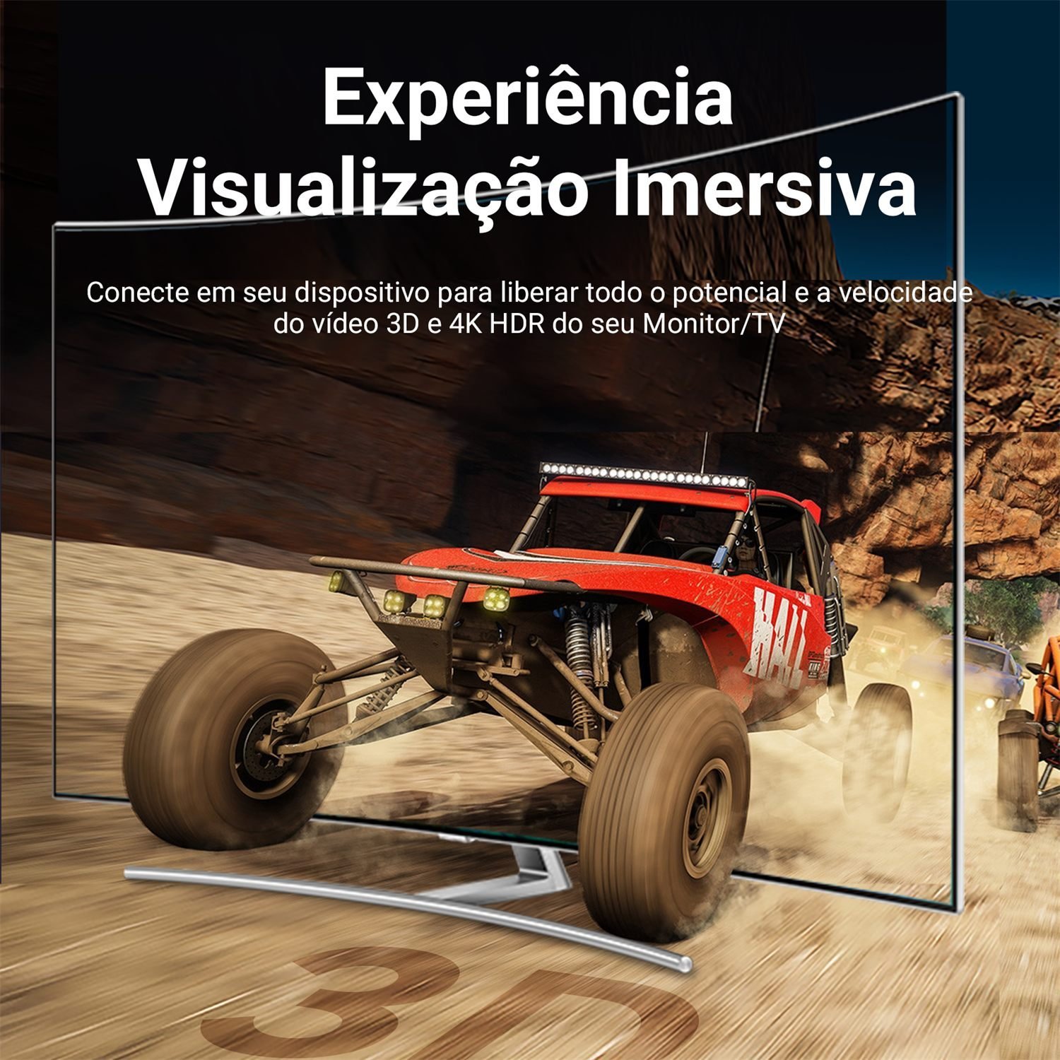 Cabo HDMI 2.0 4K TVs DVD Game Alta Resolução 4K@60Hz - Vention - Imagem 9