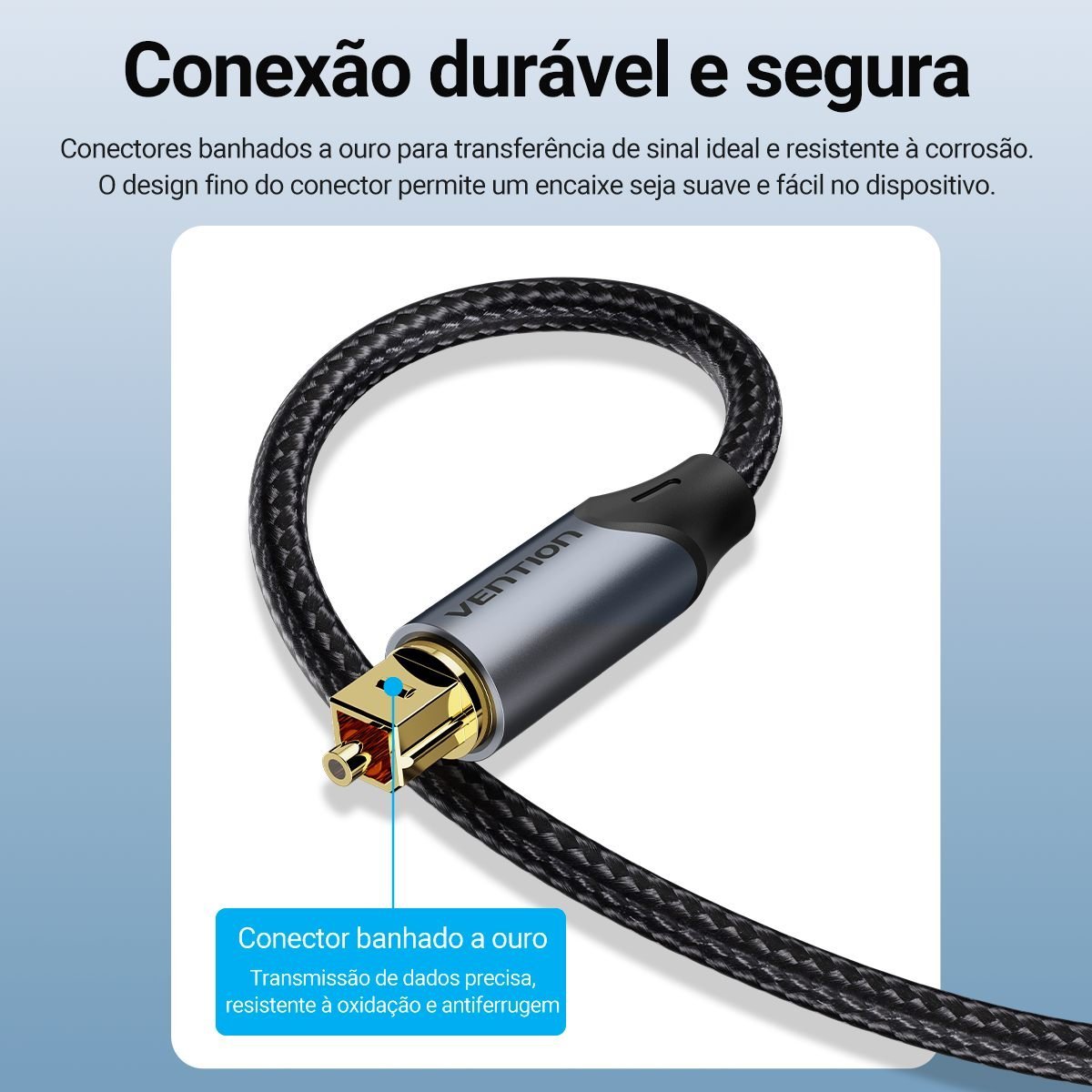 Cabo Áudio Óptico Digital Hifi Toslink - Vention - Imagem 5