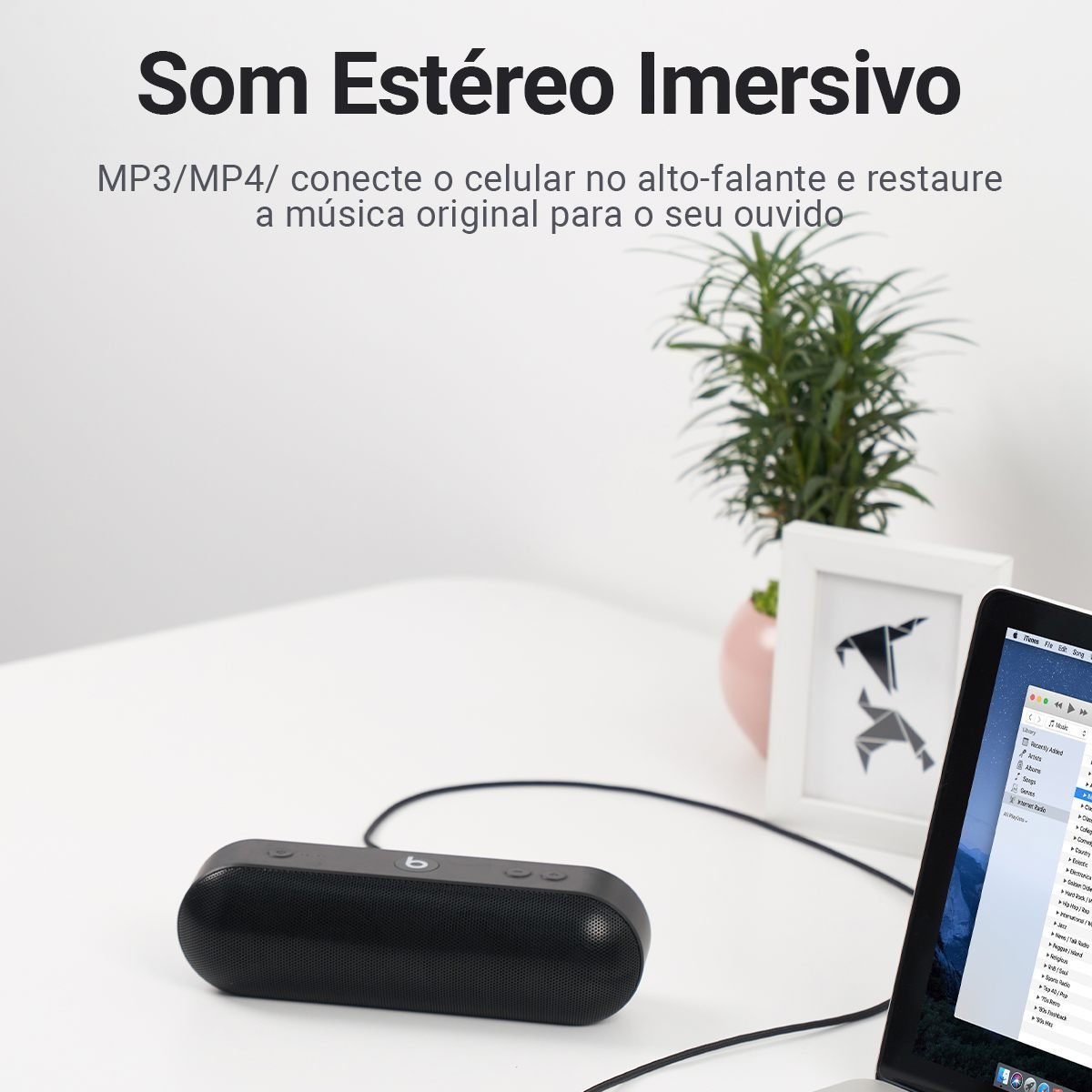 Cabo Auxiliar P2 x P2 Estéreo Hifi Banhado Ouro - Vention - Imagem 7
