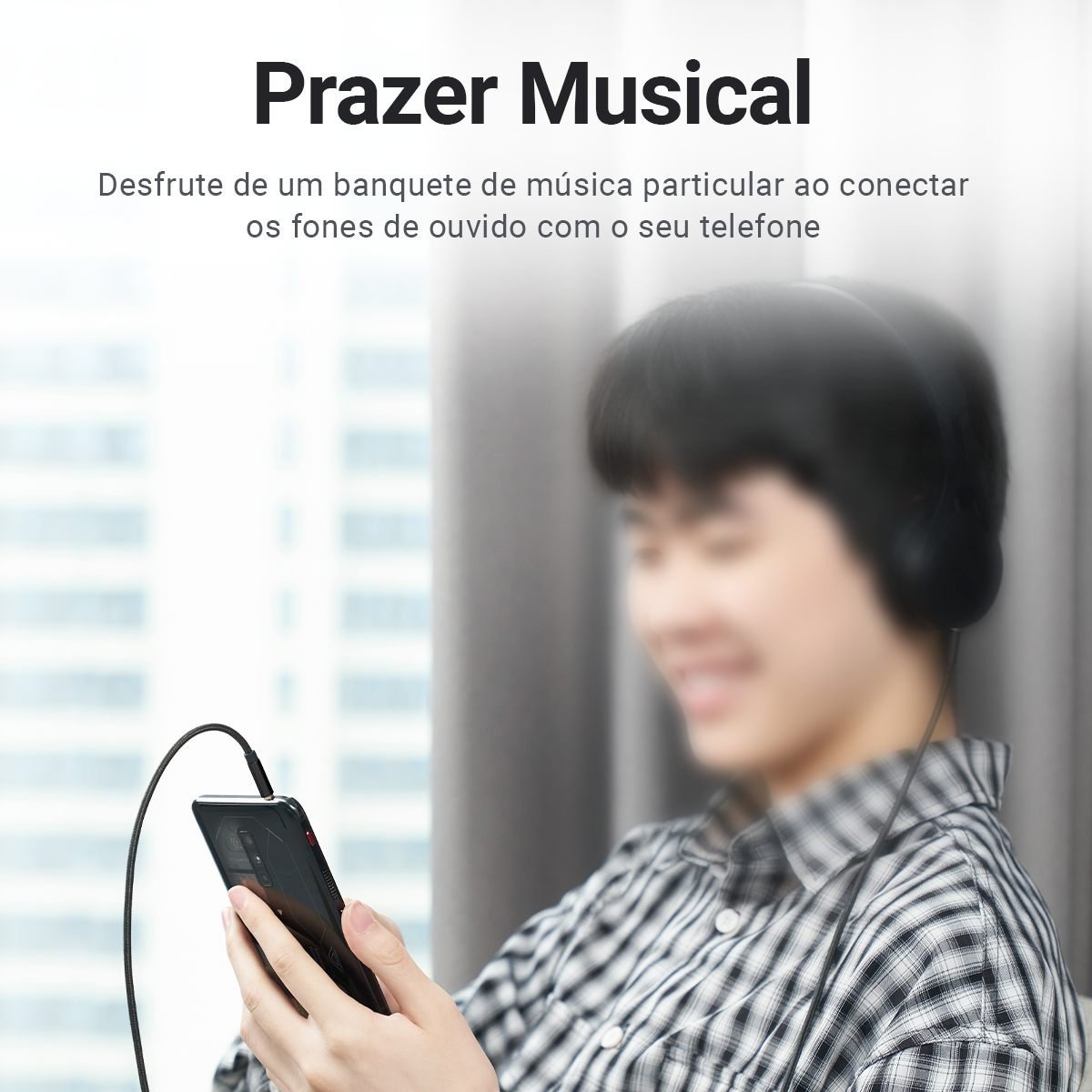 Cabo Auxiliar P2 x P2 Estéreo Hifi Banhado Ouro - Vention - Imagem 8