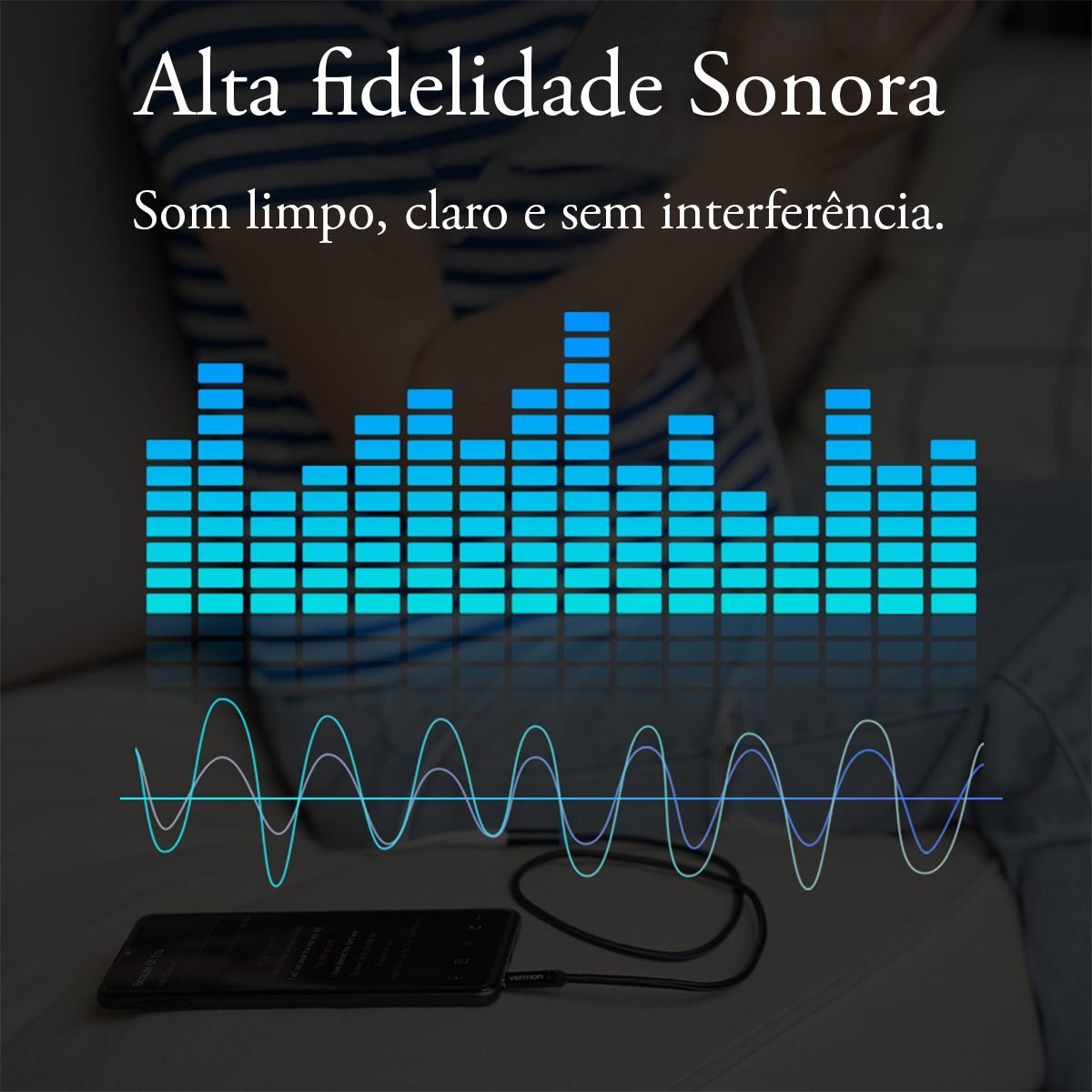 Cabo Adaptador P3 Fêmea para 2 P2 Fone e Microfone - Vention - Imagem 4