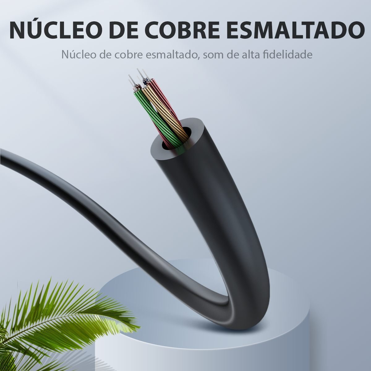 Cabo Duplicador de Áudio Fone 1 Entrada 2 Saídas Som - Vention - Imagem 6