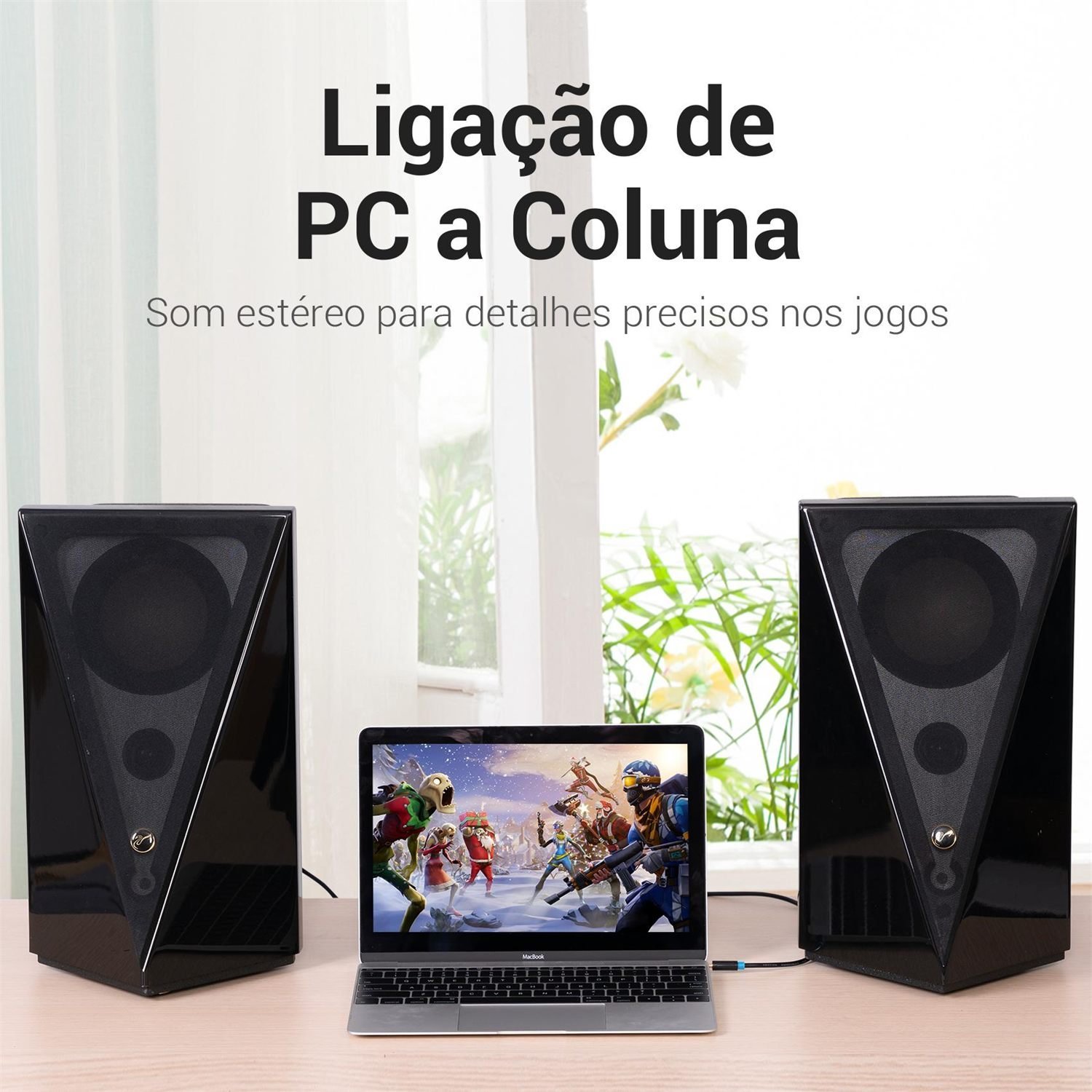 Cabo Auxiliar Áudio P2 Estéreo para 2 RCA Som DJ BCL - Vention - Imagem 8