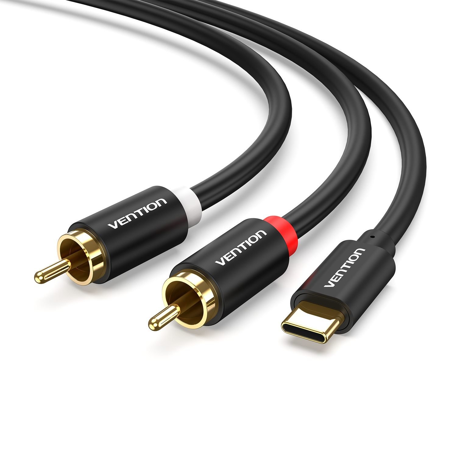 Cabo Adaptador USB C x 2 RCA Notebook Celular - Vention