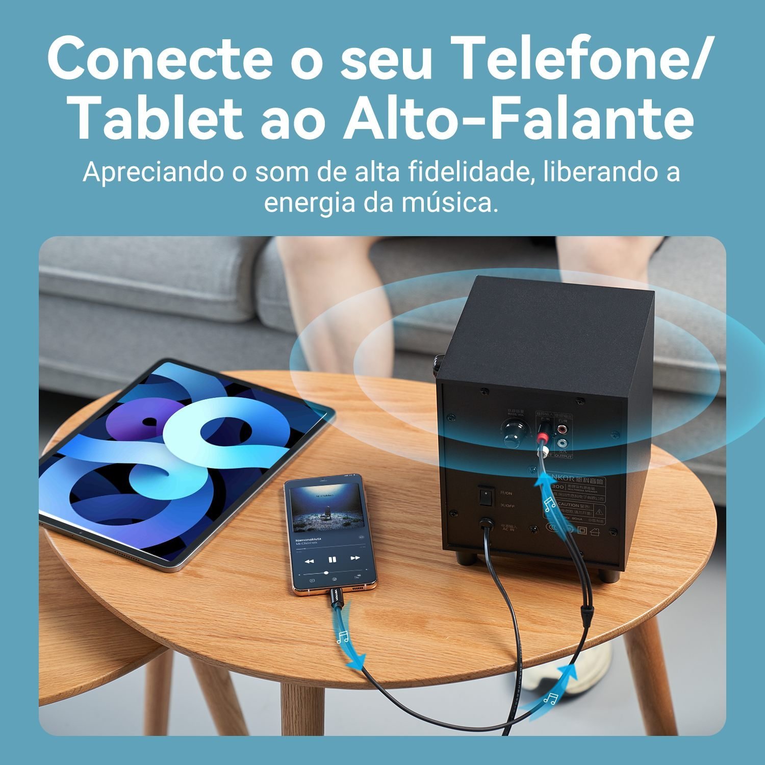 Cabo Adaptador USB C x 2 RCA Notebook Celular - Vention - Imagem 4