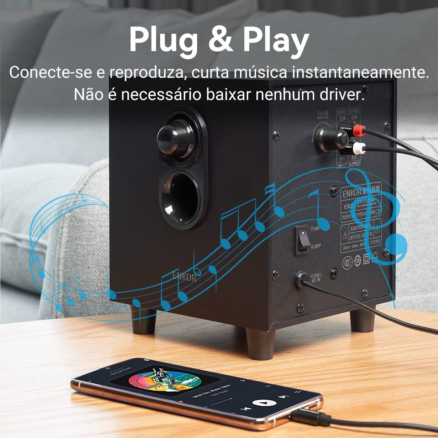 Cabo Adaptador USB C x 2 RCA Notebook Celular - Vention - Imagem 6