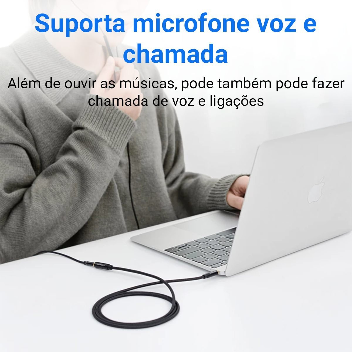 Cabo Extensor Áudio P3 Fone Microfone Computado - Vention - Imagem 4