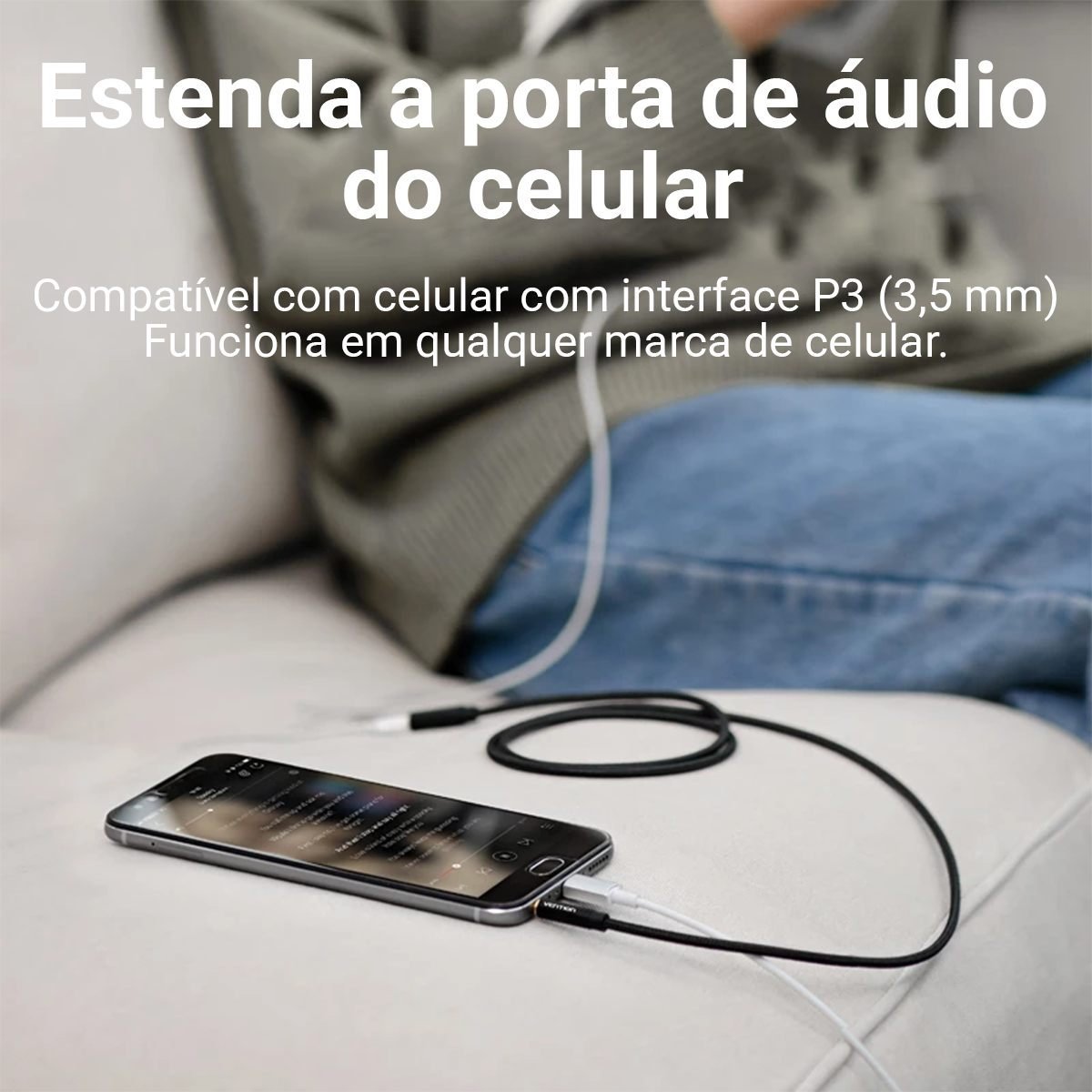Cabo Extensor Áudio P3 Fone Microfone Computado - Vention - Imagem 5