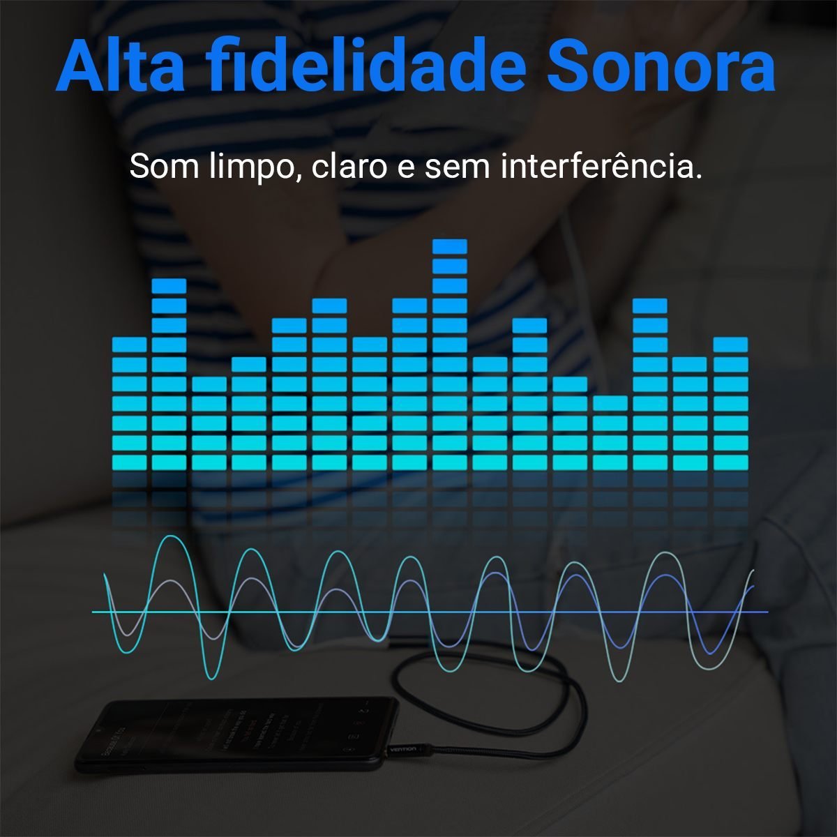 Cabo Extensor Áudio P3 Fone Microfone Computado - Vention - Imagem 7