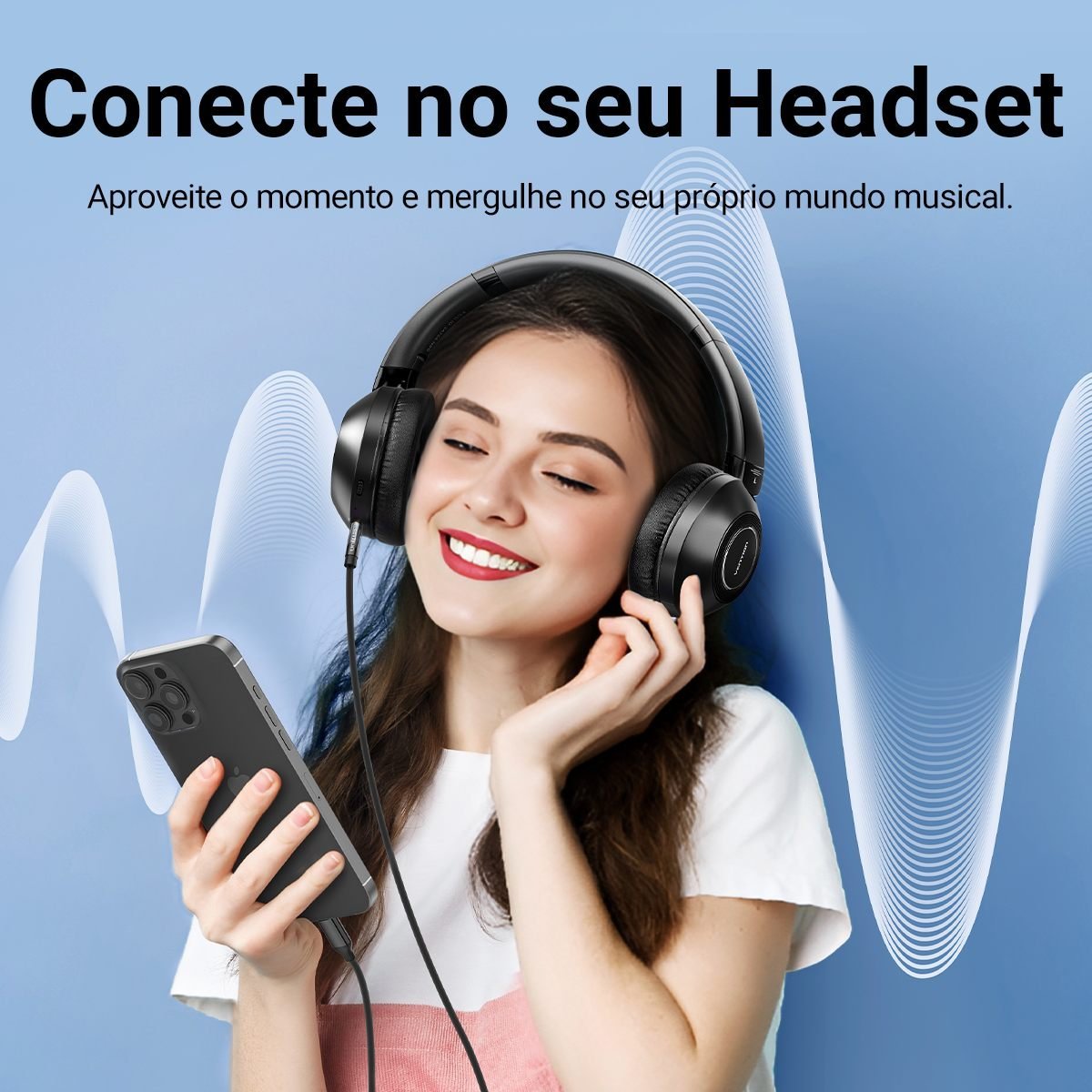 Cabo Celular Tipo C para Auxiliar P2 Carro Som - Vention - Imagem 9
