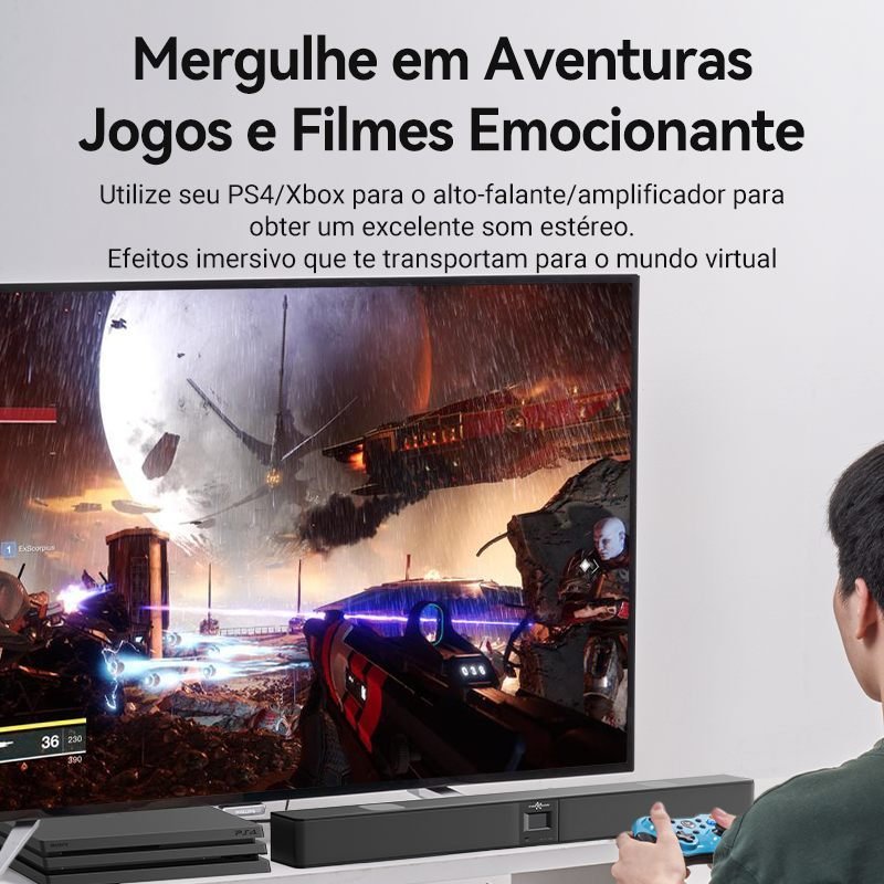 Cabo Óptico Áudio Digital Toslink x Mini Toslink - Vention - Imagem 7