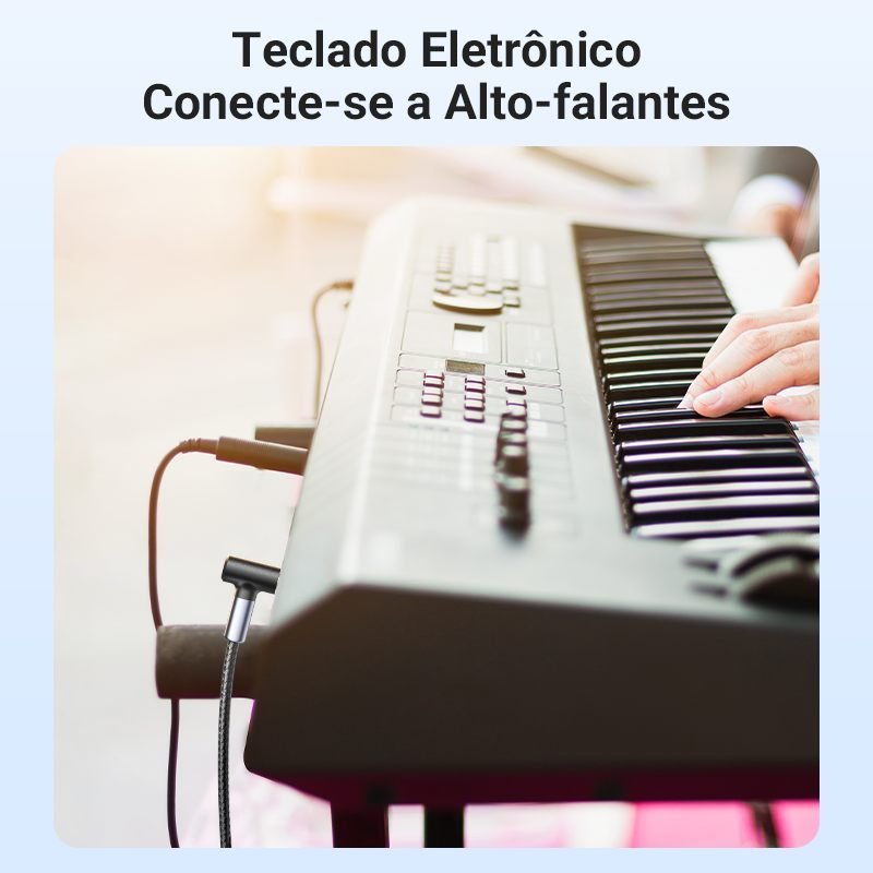 Cabo Áudio P10 x P10 6.5 TS 90º Mono Guitarra - Vention - Imagem 8