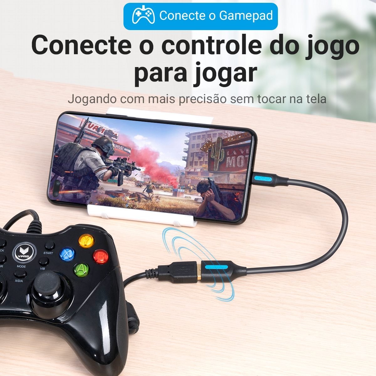 Cabo Adaptador OTG Tipo C para USB 3.0 Celular Tablet 5Gbps - Vention - Imagem 8