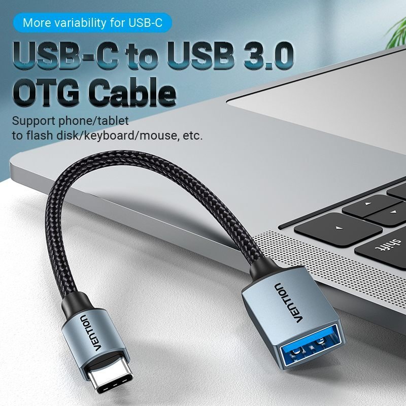 Cabo Adaptador OTG Tipo C para USB 3.0 Celular Tablet 5Gbps CCX - Vention - Imagem 2