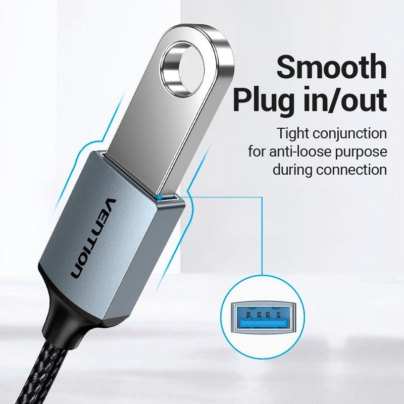 Cabo Adaptador OTG Tipo C para USB 3.0 Celular Tablet 5Gbps CCX - Vention - Imagem 7