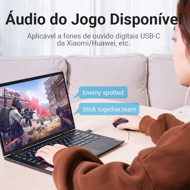 Adaptador OTG USB 3.0 Macho para USB Tipo C Fêmea - Vention - Imagem 6