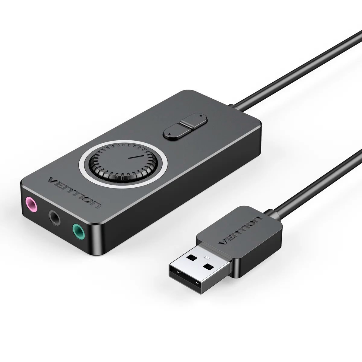 Adaptador de Som USB Headset P2 Fone Microfone - Vention