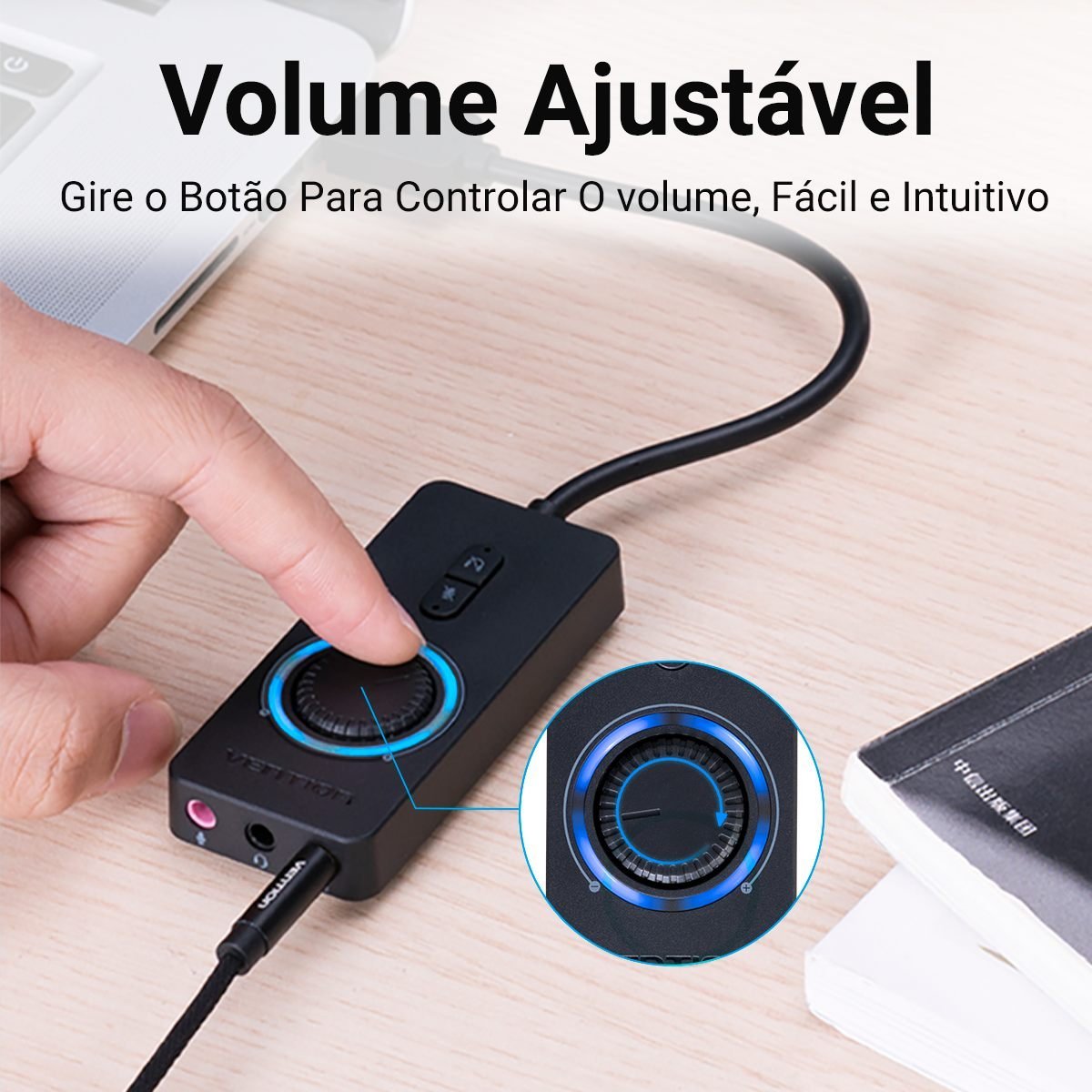 Adaptador de Som USB Headset P2 Fone Microfone - Vention - Imagem 6