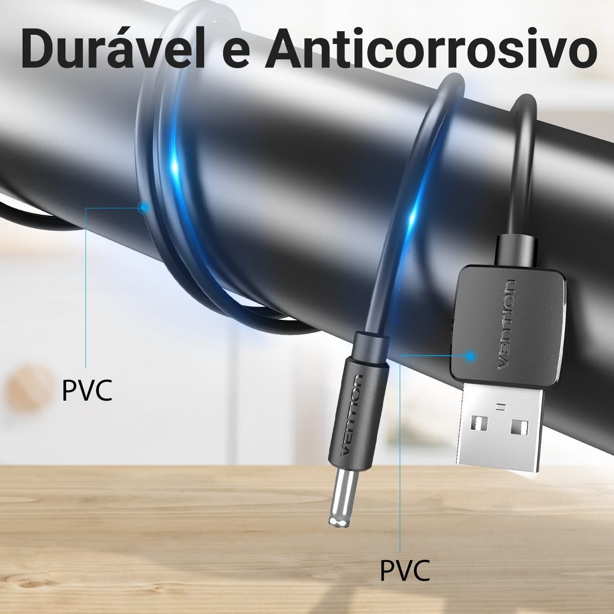 Cabo de Força USB Macho para Plug DC 3.5mm Tablet - Vention - Imagem 6