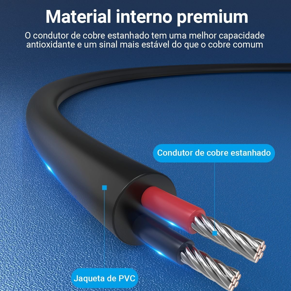 Cabo de Força USB Macho x Plug D Cpara Tablet - Vention - Imagem 7
