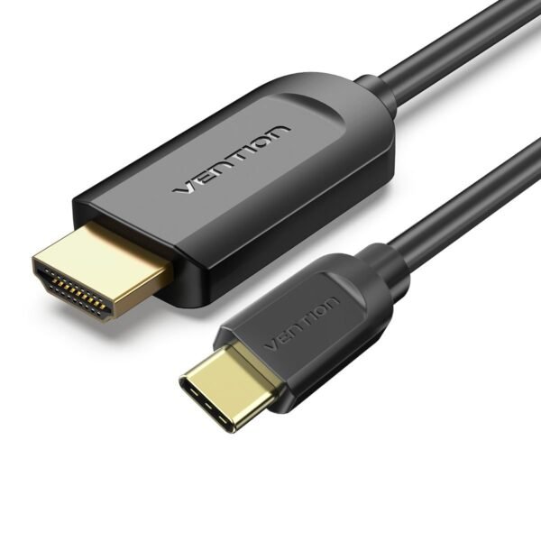 Cabo Tipo C Macho para HDMI Macho Resolução 4K na Cor Preta - Vention