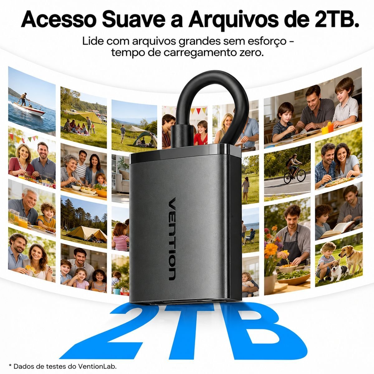 Leitor USB-A Multi-Cartão Transferência Fotos Vídeos - Vention - Imagem 5