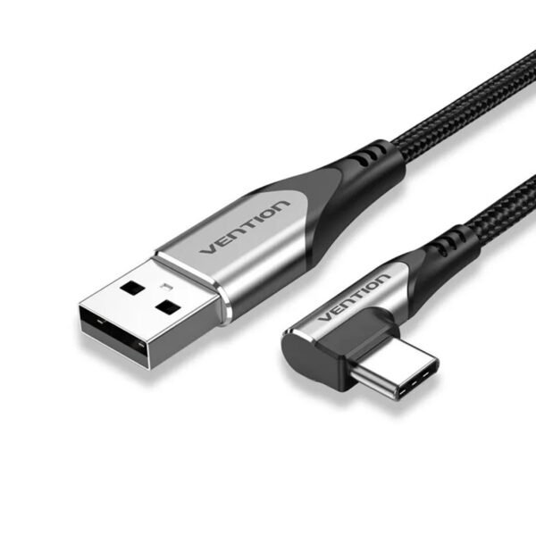 Cabo USB LED Carregador USB-A para Tipo-C 90º - Vention