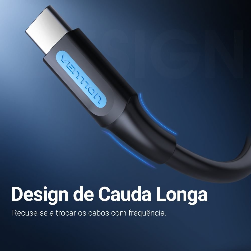 Cabo Carregador de Celular USB Tipo C Curto - Vention - Imagem 7