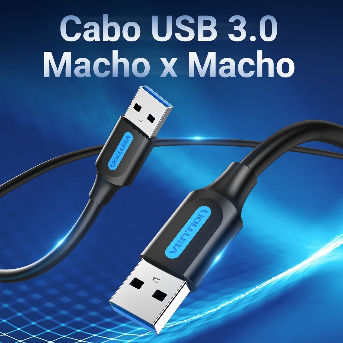 Cabo USB Macho Duas Ponta 3.0 Alta Velocidade - Vention - Imagem 2