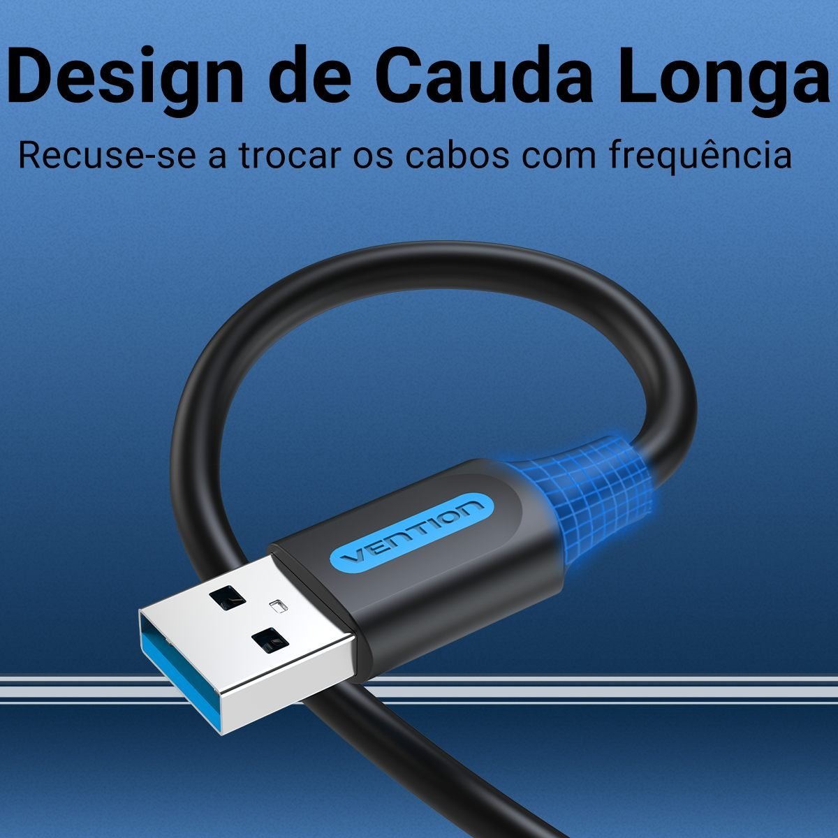 Cabo USB Macho Duas Ponta 3.0 Alta Velocidade - Vention - Imagem 9