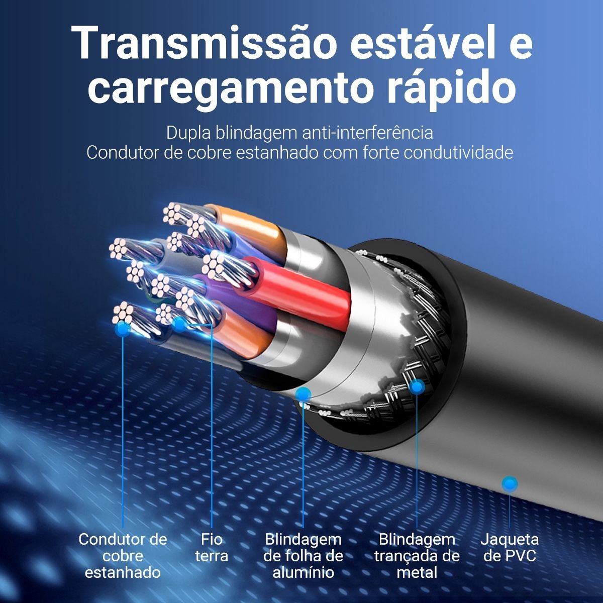 Cabo USB 3.0 HD Externo para Samsung Seagate Toshiba - Vention - Imagem 5