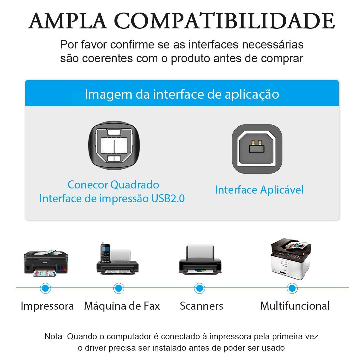 Cabo Impressora USB 2.0 Tipo A para Tipo B - Vention - Imagem 3