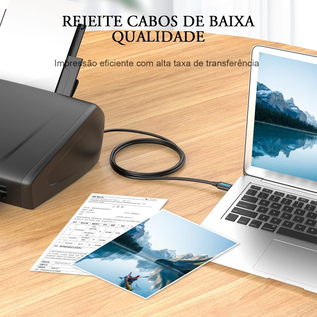 Cabo Impressora USB 2.0 Tipo A para Tipo B - Vention - Imagem 6