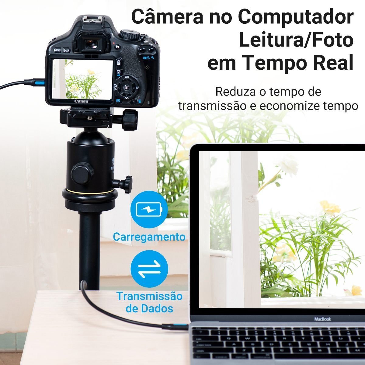 Cabo de Dados e Alimentação Tipo C para Mini USB - Vention - Imagem 4