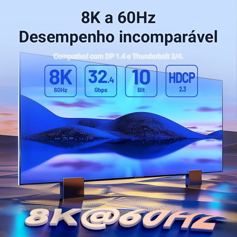 Cabo USB C para DisplayPort 1.2 4K 60Hz Monitor - Vention - Imagem 5