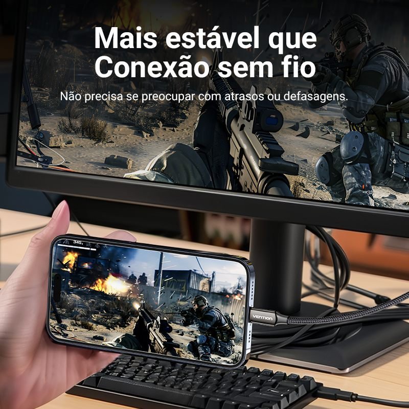 Cabo USB C para DisplayPort 1.2 4K 60Hz Monitor - Vention - Imagem 8